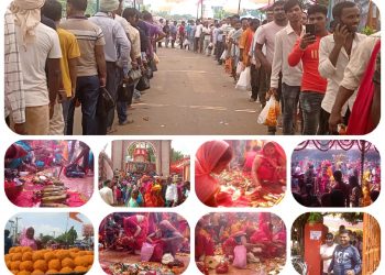 मिथिलाका शक्ति पीठहरूमा प्रसाद चढाउने र ‘खोँइछ’ भर्ने,कोे भिड