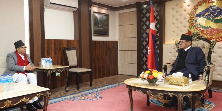 प्रधानमन्त्री र सभामुखबीच भेटवार्ता