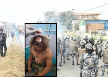 प्रदर्शनकारी र प्रहरीबीच झडप हुँदा १४ जना घाइते