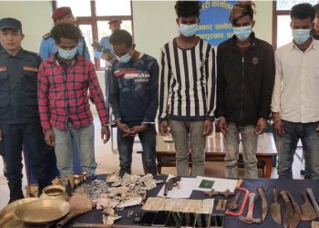 मन्दिरमा चोरी गर्ने पाँचजना पक्राउ,अधिकान्स मुस्लिम युवाहरु