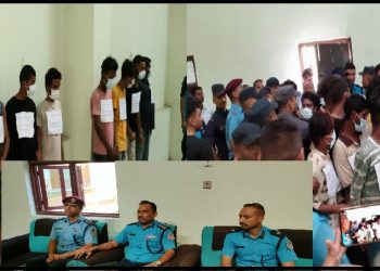 धनुषा प्रहरीले २७ जना चोरहरुलाइ गरे सार्वजनिक