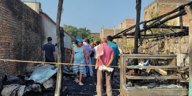 ग्याँस सिलिन्डर विस्फोट हुदा पसलमा ठुलो क्षति