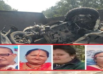 भारतमा कारसँग स्कुटर ठोक्किँदा चार जना नेपालीको मृत्य