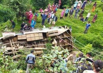 रोल्पामा बस दुर्घटना हुँदा ४ जनाको मृत्यु, १८ घाइते