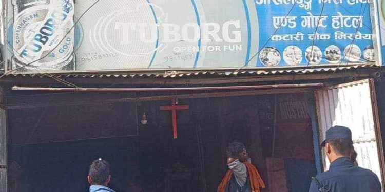 मिर्चैयाको ओखलढुङ्गे गिरी होटलमा पुरुषको मृत्यु