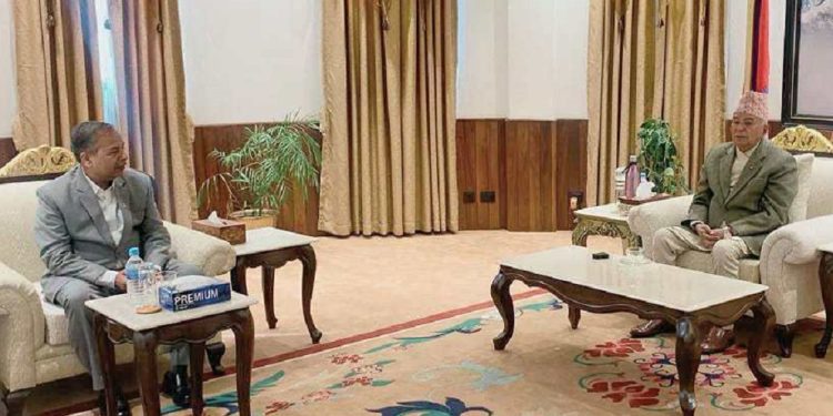 राष्ट्रपति र उपराष्ट्रपति बिच भेटवार्ता