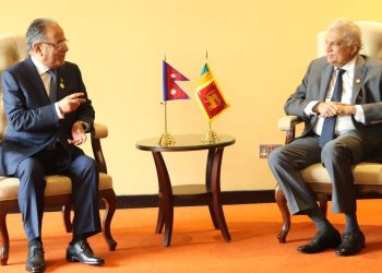 प्रधानमन्त्री र श्रीलंकाका राष्ट्रपतिबीच भेटवार्ता