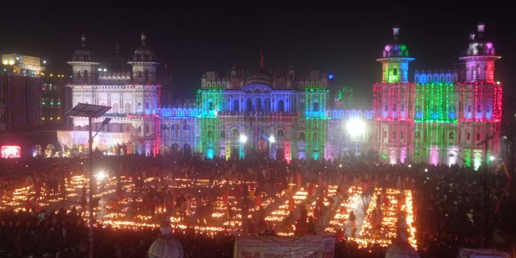 राममन्दिरको प्राण प्रतिष्ठा : जानकी मन्दिरलाई दीपले सजाइए