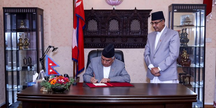 राष्ट्रपति पौडेलले गरे अनुगमन तथा मूल्याङ्कन विधेयक प्रमाणीकरण