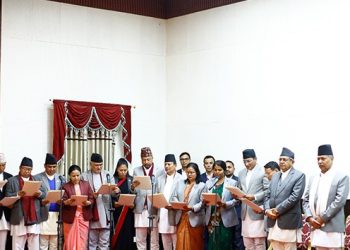 १६ नयाँ मन्त्रीले लिए शपथ
