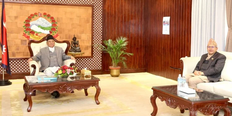 प्रधानमन्त्री र सभामुखबिच भेटवार्ता