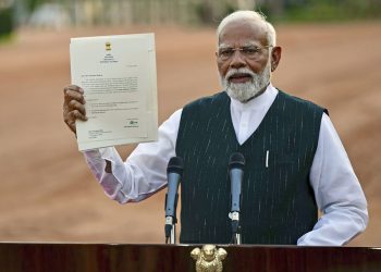 भारतीय प्रधानमन्त्री मोदीले लिए तेस्रो कार्यकालको शपथ