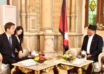 प्रधानमन्त्री प्रचण्ड र उपाध्यक्षबार्टर बिच भेटवार्ता