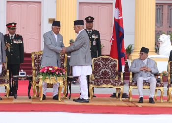 नवनियुक्त प्रधानमन्त्री ओलीले लिए शपथ