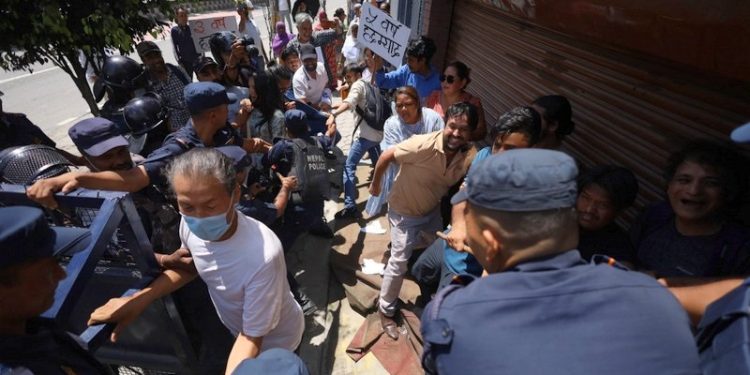 बृहत् नागरिक आन्दोलनले नयाँ बानेश्वरको क्षेत्रमा गरे प्रदर्शन