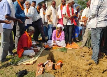 विदेहमा “शिक्षा परियोजना“ अन्तर्गत चार कोठे विद्यालय भवनको शिलान्यास