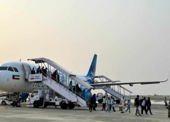 आइपुग्यो गौतम बुद्ध विमानस्थलमा जजिराको विमान