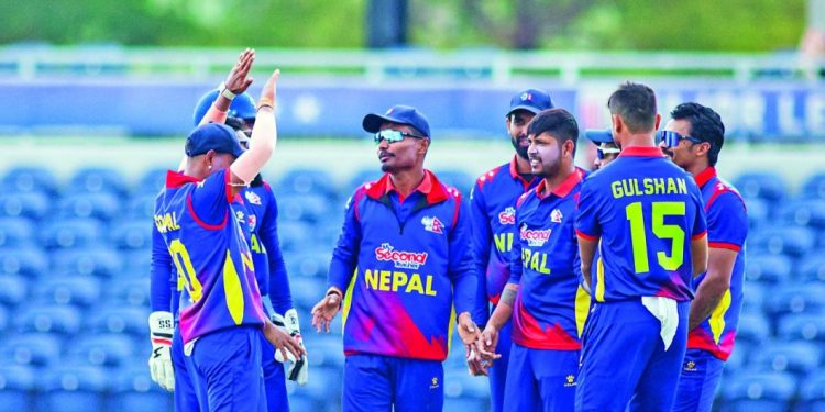 लिग टु क्रिकेटमा नेपालले स्कटल्याण्डसँग खेल्दै