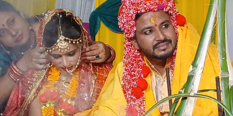 भलनी का अनुपम और प्रियंकाकी दहेज रहित आदर्श विवाह