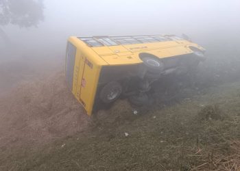जनकपुरमा स्कुल बस पल्टियो