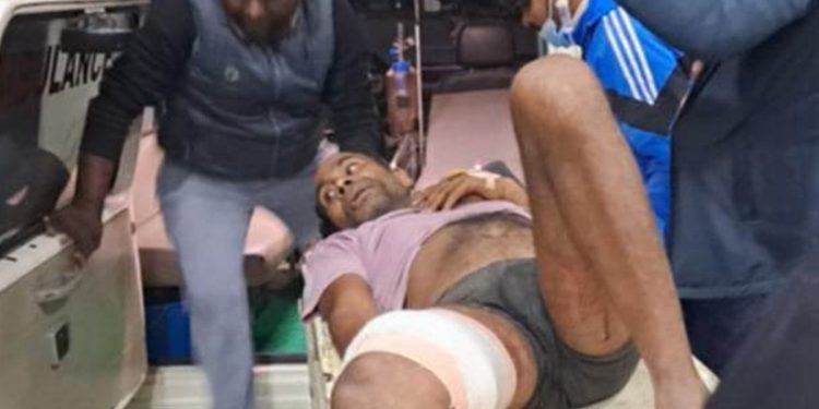 प्रहरीको गोली लागेर एक जना घाइते