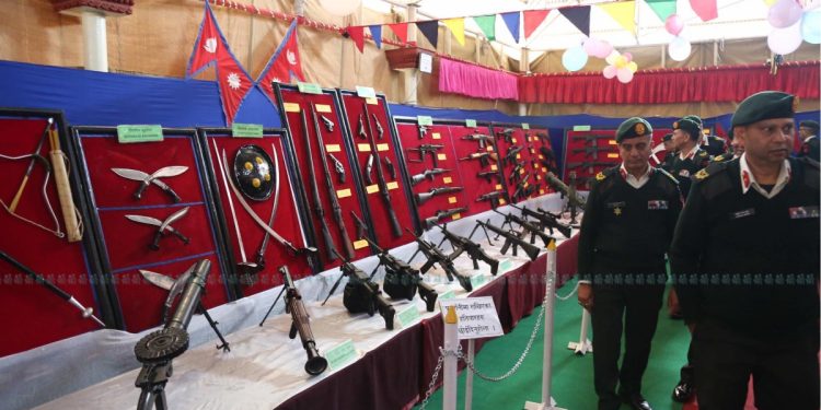 नेपाली सेनाका हतियार प्रदर्शनी