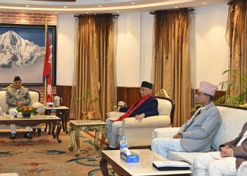 प्रधानमन्त्री ओली र राष्ट्रपति पौडेलबिच भेटघाट