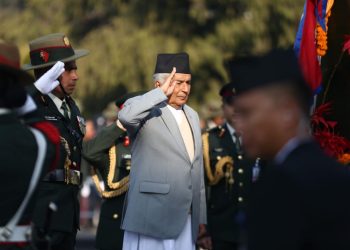 पृथ्वीनारायण शाहको सालिकमा राष्ट्रपति पौडेलले लगाइदिए माला