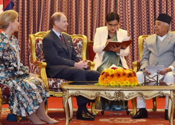 बेलायती राजकुमारले भेटे राष्ट्रपति