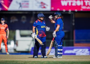 टस जितेर पुजाको पहिलो अर्धशतक नेदरल्याण्डलाई १४६ रनको लक्ष्य