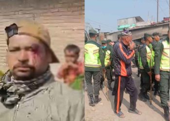टेकुको कबाडी गोदाममा डोजर, नगर प्रहरीको कुटाइबाट ३ मजदुर घाइते