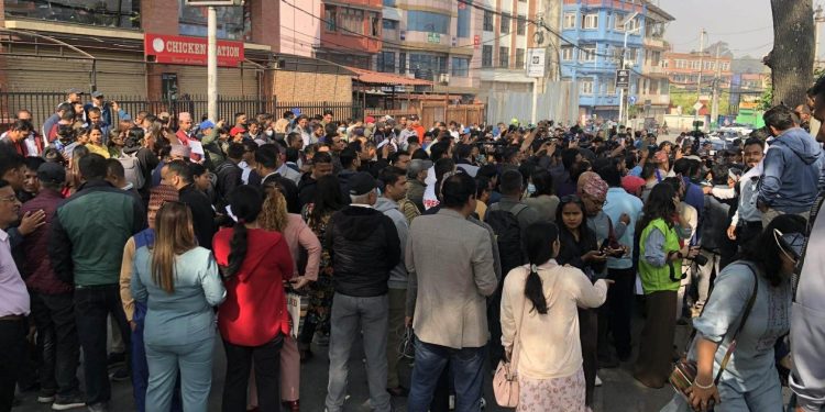 पत्रकार हत्या विरुद्ध माइतीघरमा प्रदर्शन