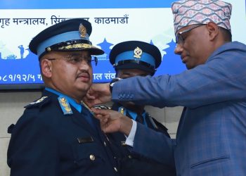 नवनियुक्त प्रहरी महानिरीक्षक दीपक थापाले पाए दज्र्यानी चिह्न