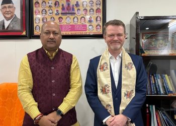 मुख्यमन्त्री सिँह र एसडिसीका म्याथियास मेयरबीच शिष्टाचार भेट