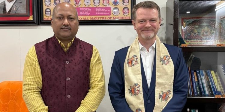 मुख्यमन्त्री सिँह र एसडिसीका म्याथियास मेयरबीच शिष्टाचार भेट