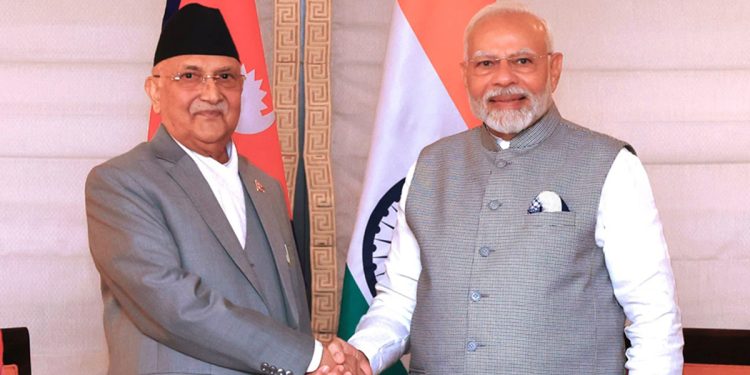 प्रधानमन्त्री ओली र भारतीय प्रधानमन्त्री मोदीबीच आज भेटवार्ता