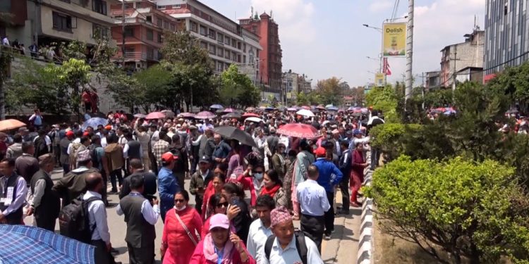 शिक्षकका आन्दोलन २४औँ दिन जारी