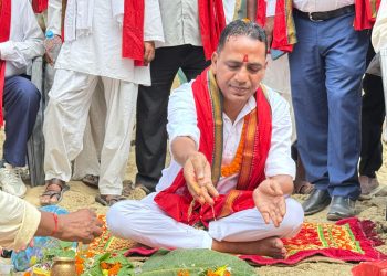 विद्यालय भवन निर्माणमा ८४ लाखको ४ कोठा, मेयरले गरे शिलानास