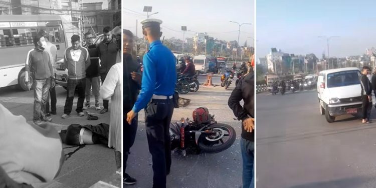 काठमाडौंको कोटेश्वरमा सवारी दुर्घटना हुँदा एक जनाको मृत्यु