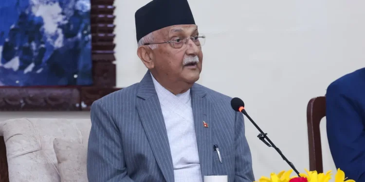 मिडियाले नेपाली भाषाको उचाई घटाए : प्रधानमन्त्री ओली