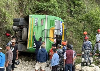 बस दुर्घटना हुँदा २० जना घाइते, ४ जनाको अवस्था गम्भीर