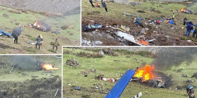 केदारनाथ जाँदै गरेको हेलिकप्टर दुर्घटना हुँदा ७ जनाको मृत्यु