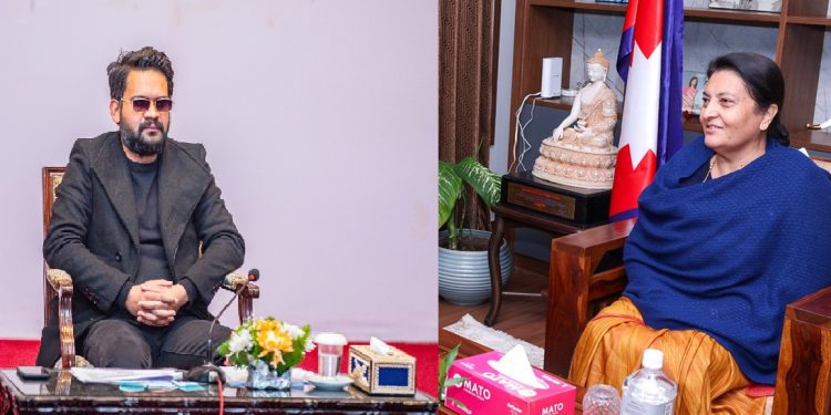 पूर्वराष्ट्रपति विद्यादेवी भण्डारी र मेयर बालेन्द्र बीच भेटवार्ता