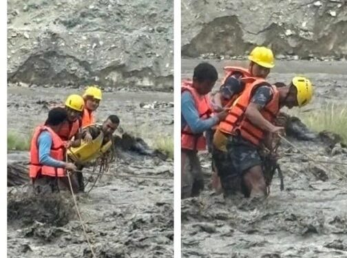 भेरी नदीमा फसेका चार जनाको सकुसल उद्वार