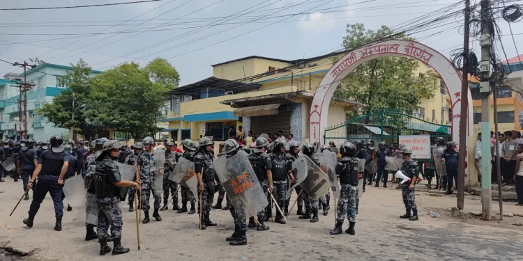 कैदीको मृत्यु पछि वीरगञ्जमा प्रदर्शन शुुरु