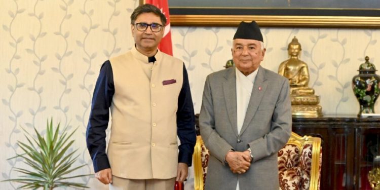 राष्ट्रपति र भारतीय विदेश सचिवसँग भेटवार्ता