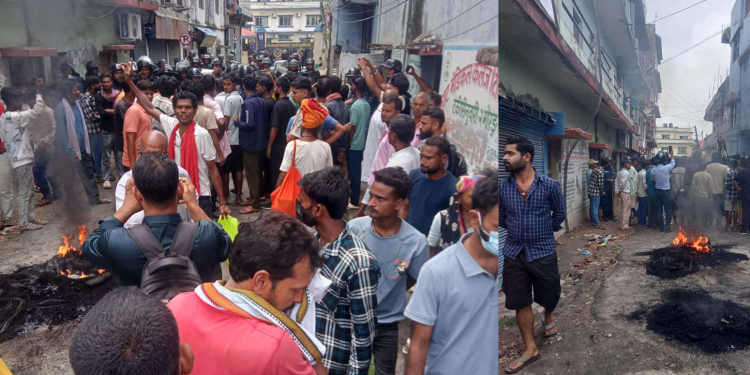 सप्तरी गोली काण्ड प्रकरण : छानबिनको माग, राजविराज स्थानीयको प्रदर्शन