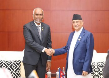 प्रधानमन्त्री ओली र माल्दिभ्सका राष्ट्रपति मिज्जुबीच भेटवार्ता