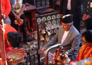 राष्ट्रपति रामचन्द्र पौडेलद्वारा शक्तिपीठको दर्शन