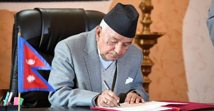 मतदाता नामावली सम्बन्धी अध्यादेश राष्ट्रपतिबाट जारी